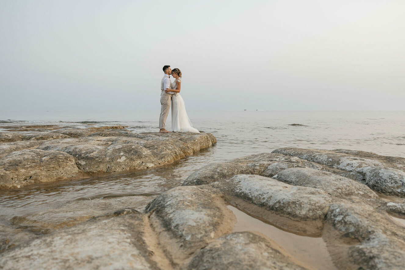 couple at scala dei turchi realmonte